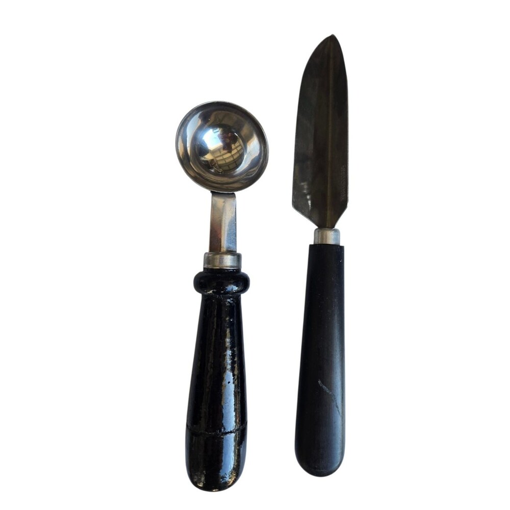 Vintage Déglon French "Décofruit" Carver & Stainless Melon Baller Set